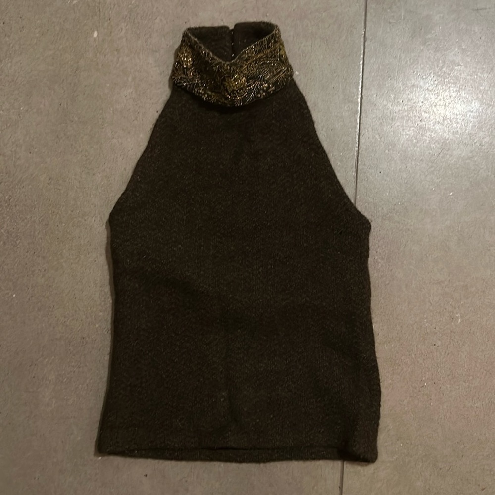 Ralph Lauren Beaded Knot Halter Top